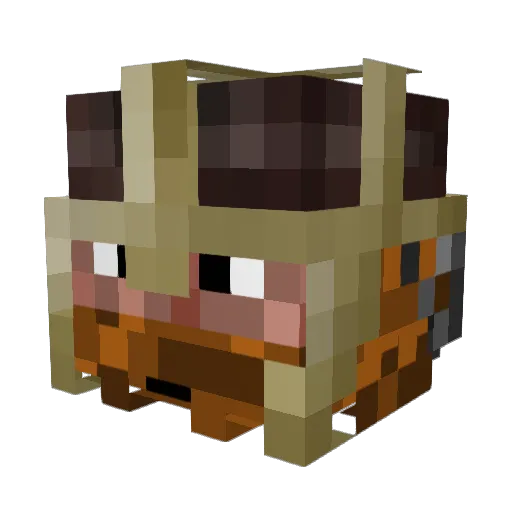 duebar Minecraft avatar head, 3D render