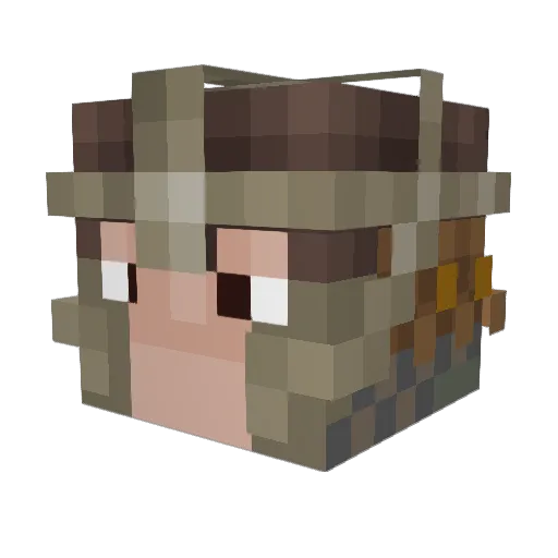 duelistlord Minecraft avatar head, 3D render