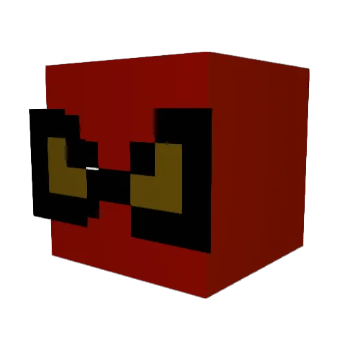 duelyy Minecraft avatar head, 3D render