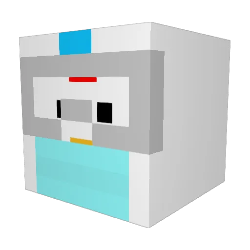 duerdad Minecraft avatar head, 3D render