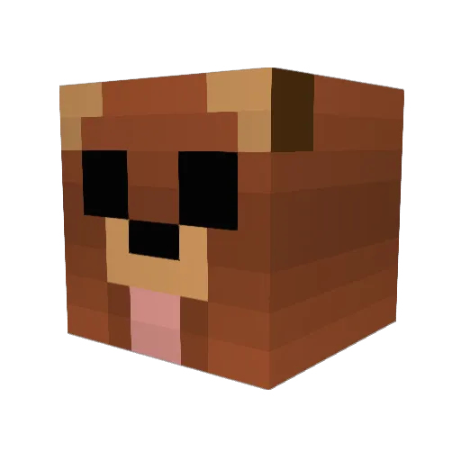 dufffluf Minecraft avatar head, 3D render
