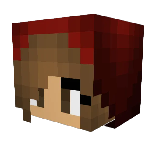 duhni55e Minecraft avatar head, 3D render