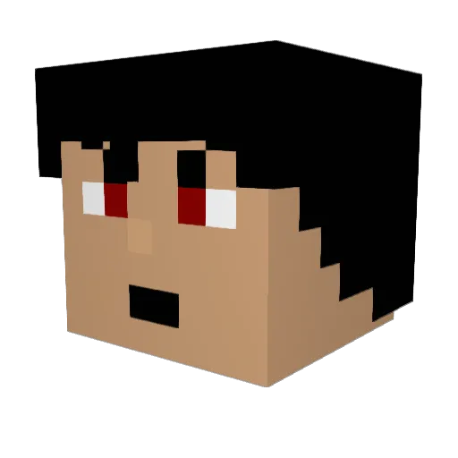 dujdde Minecraft avatar head, 3D render