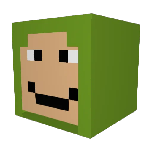 dujic2000 Minecraft avatar head, 3D render