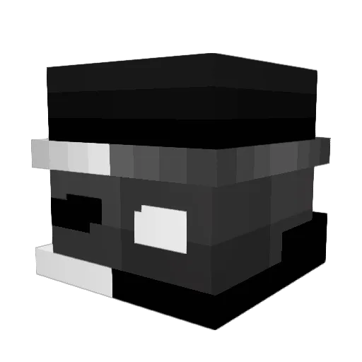 dukaF1 Minecraft avatar head, 3D render
