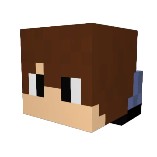 dukaaaa Minecraft avatar head, 3D render