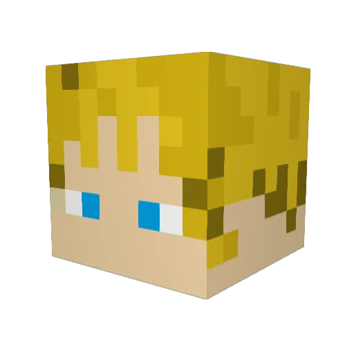 duke_crimson Minecraft avatar head, 3D render