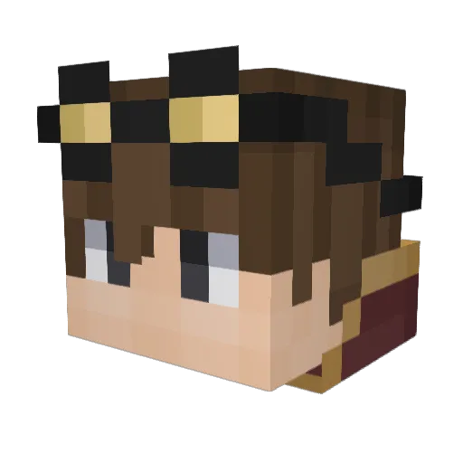 dukebop Minecraft avatar head, 3D render