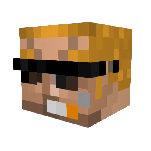 dukemadcat Minecraft avatar head, 3D render