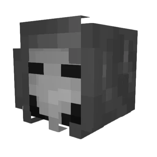 dukewaffles Minecraft avatar head, 3D render