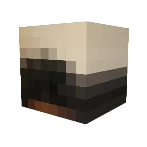 dukkookim Minecraft avatar head, 3D render