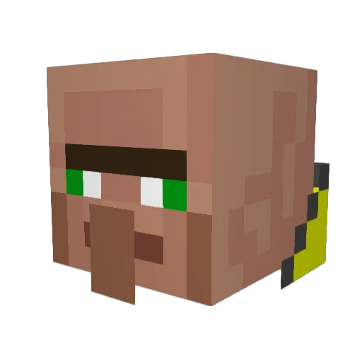dulba Minecraft avatar head, 3D render