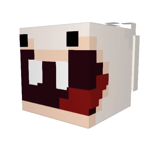 dulh Minecraft avatar head, 3D render