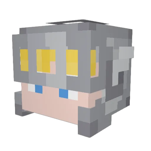 dulliistda Minecraft avatar head, 3D render