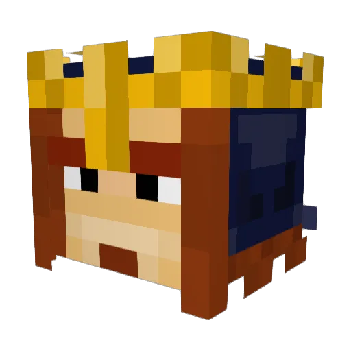 dullv Minecraft avatar head, 3D render