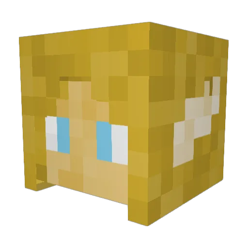 dululux3 Minecraft avatar head, 3D render