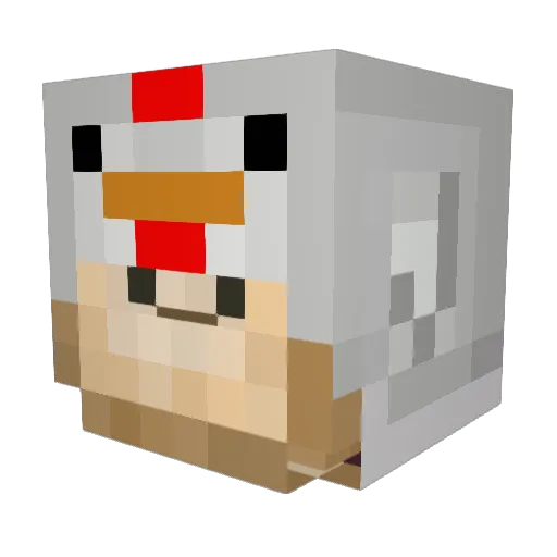 dumbBeeze Minecraft avatar head, 3D render