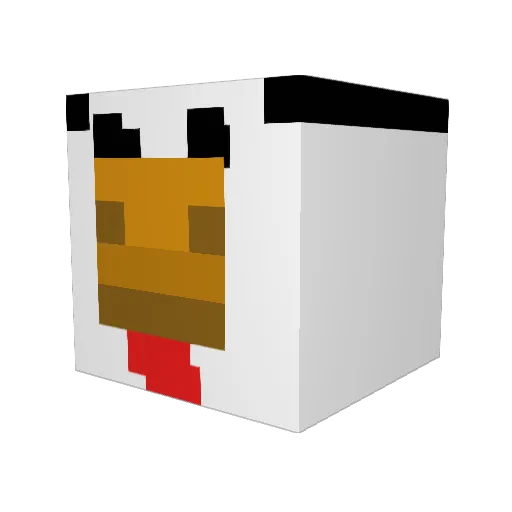 dumbbabby Minecraft avatar head, 3D render