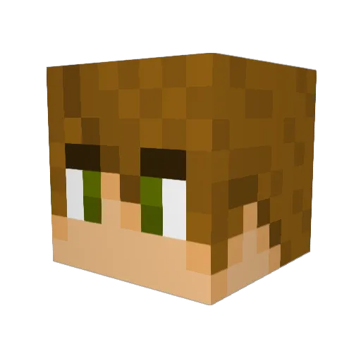 dumbcreep Minecraft avatar head, 3D render