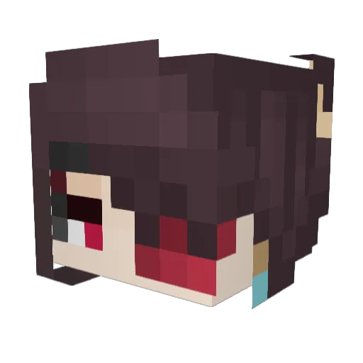 dumbduckk Minecraft avatar head, 3D render