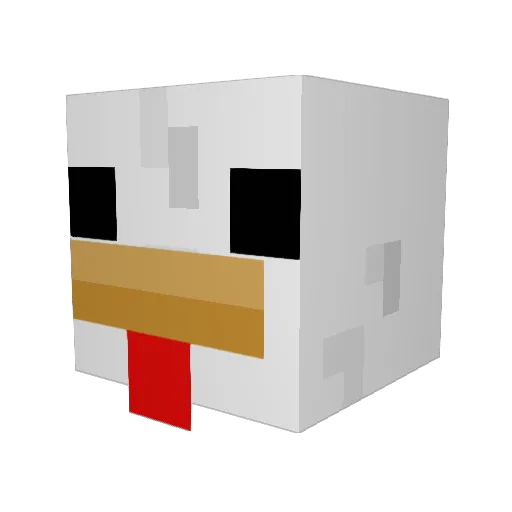 dumbii123 Minecraft avatar head, 3D render