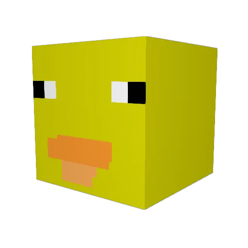 dumblemonss Minecraft avatar head, 3D render