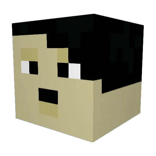 dumbothicc Minecraft avatar head, 3D render