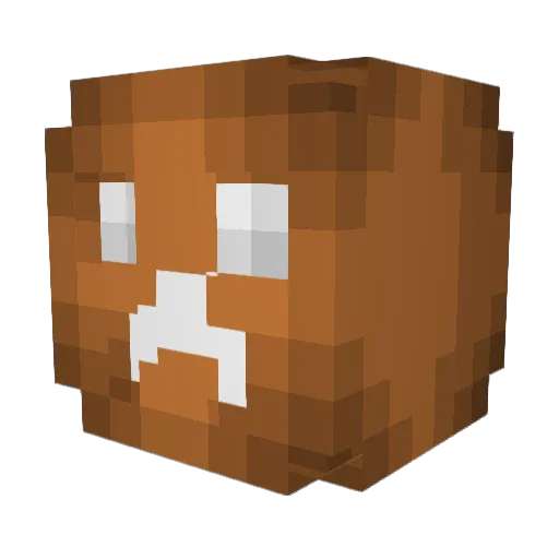dumbvolt Minecraft avatar head, 3D render