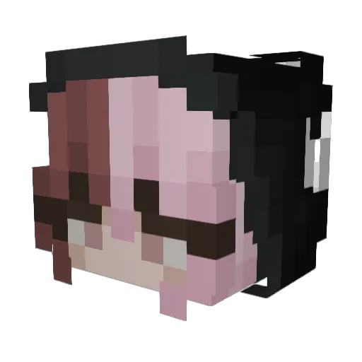dumhead Minecraft avatar head, 3D render