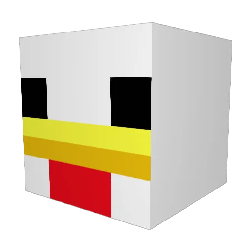 dummeanna Minecraft avatar head, 3D render