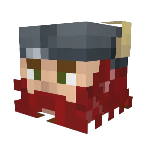 dummpo Minecraft avatar head, 3D render