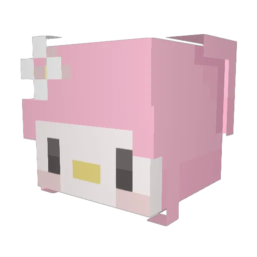 dummyleah Minecraft avatar head, 3D render