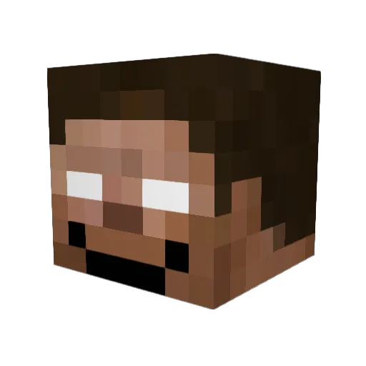 dummyrak Minecraft avatar head, 3D render