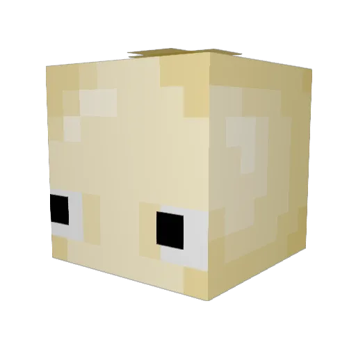 dumplying Minecraft avatar head, 3D render