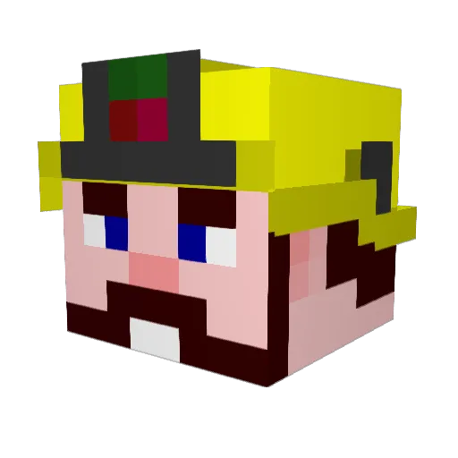 dumtruk Minecraft avatar head, 3D render
