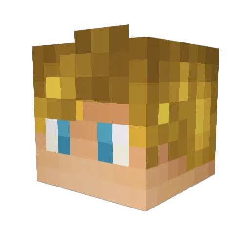 dunavant Minecraft avatar head, 3D render