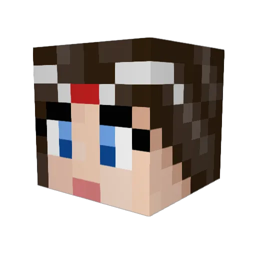 dunaway Minecraft avatar head, 3D render