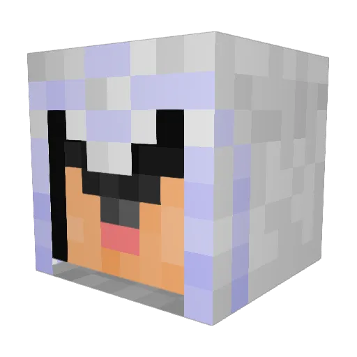 dunb Minecraft avatar head, 3D render
