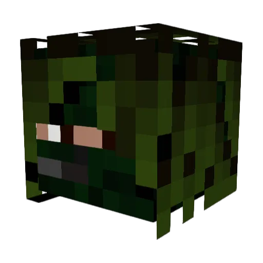 dunderbums Minecraft avatar head, 3D render