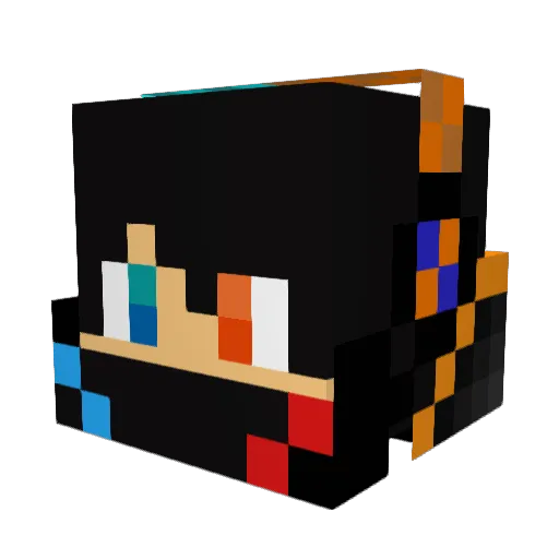 dundun12 Minecraft avatar head, 3D render