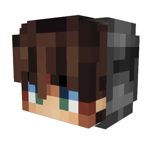 dunk22 Minecraft avatar head, 3D render