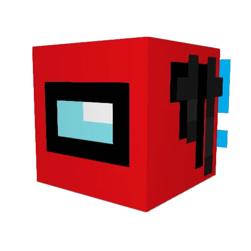 dunkle Minecraft avatar head, 3D render