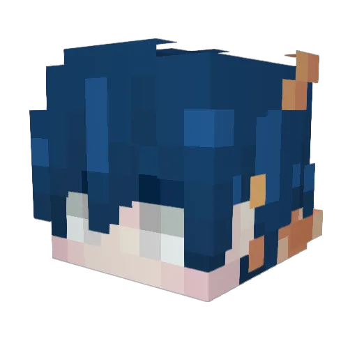 dunno3o Minecraft avatar head, 3D render