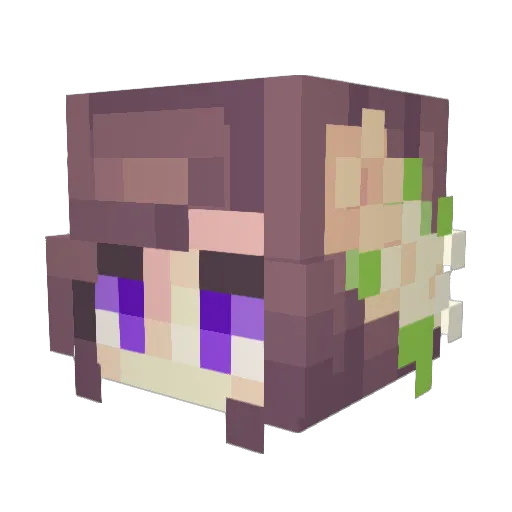 dunosour Minecraft avatar head, 3D render