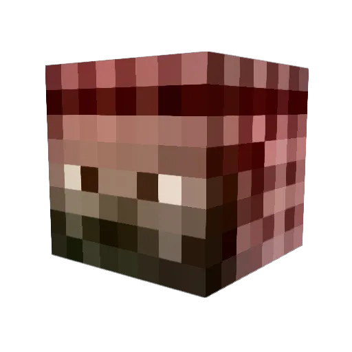duolunduo Minecraft avatar head, 3D render