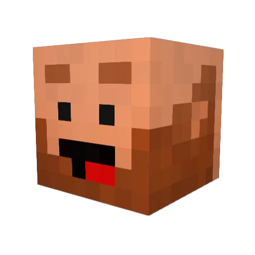 dup3 Minecraft avatar head, 3D render
