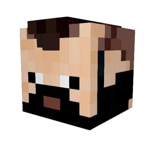 dupetronik Minecraft avatar head, 3D render