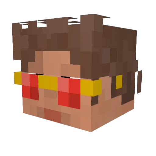 duphman Minecraft avatar head, 3D render