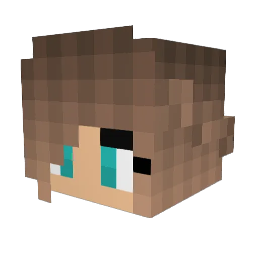 duplo2412 Minecraft avatar head, 3D render