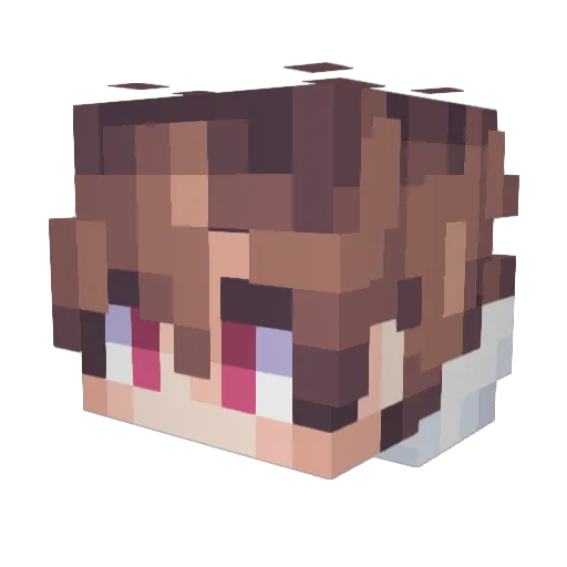 duppy Minecraft avatar head, 3D render